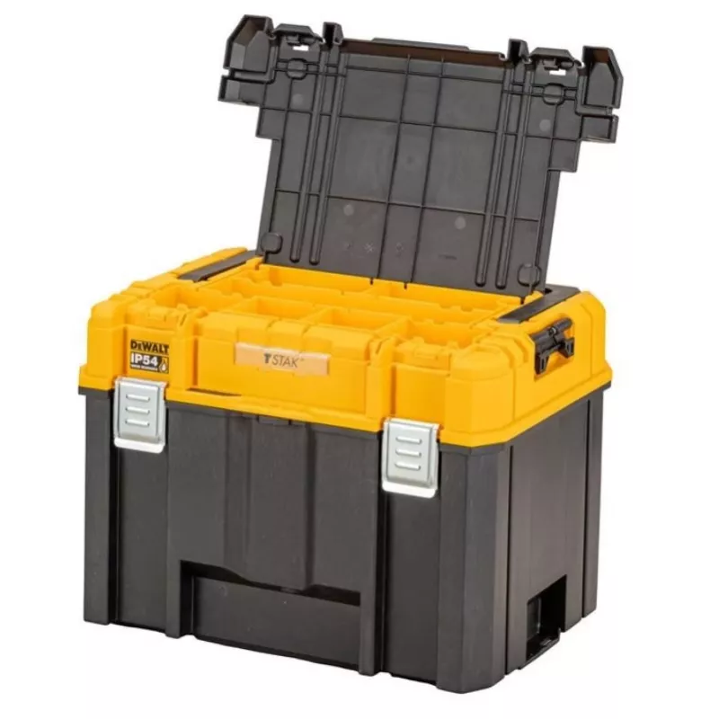 Tool box DeWalt DWST83343-1 — aluminum/plastic, waterproof, hinged lid, lockable, 1 compartment, 440×333×323 mm