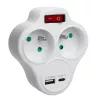 Electrical Dual Socket Splitter MACLEAN MCE336E with 2 USB Ports, Type E