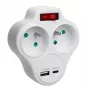 Electrical Dual Socket Splitter MACLEAN MCE336E with 2 USB Ports, Type E