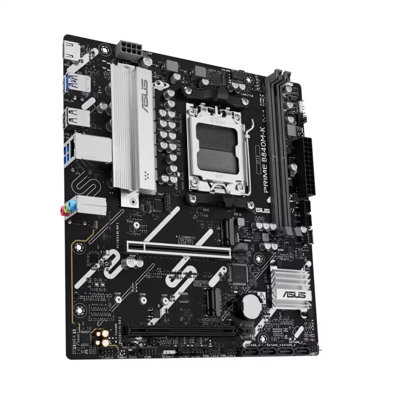 Motherboard ASUS PRIME B840M-K — AMD B840, Socket AM5, micro ATX, DDR5, 2 DIMM, 128 GB, 2.5 GbE, M.2, SATA III