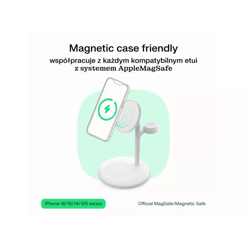 Green Cell MSST-GC-3IN1-B mobile device charger Headphones, Headset, Smartphone, Smartwatch Black Wireless charging Auto
