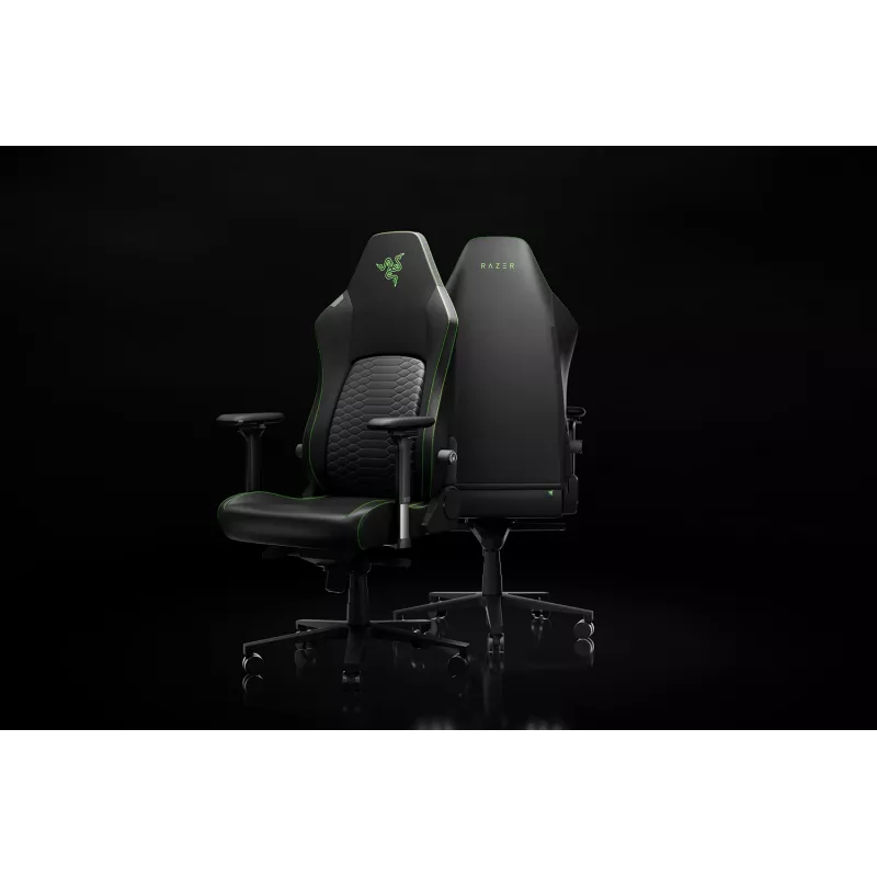 Razer Ergonomic Gaming Chair with Breathable Comfort | Iskur V2 NewGen | Black/Green