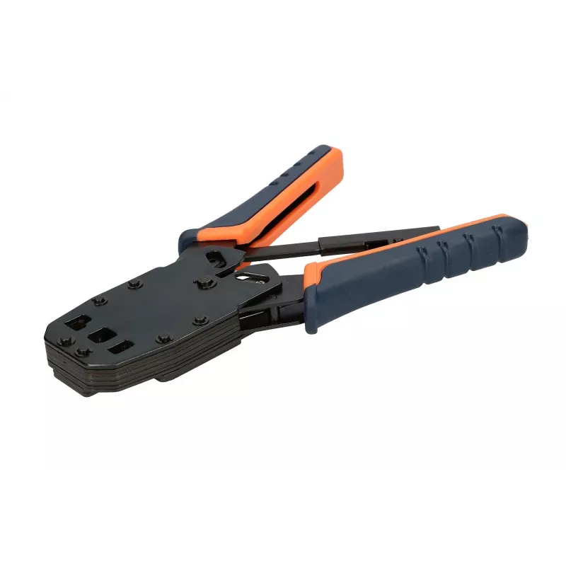 Extralink RJ45 crimp tool 4P+6P+8P with ratchet for modular plugs, 1 pc