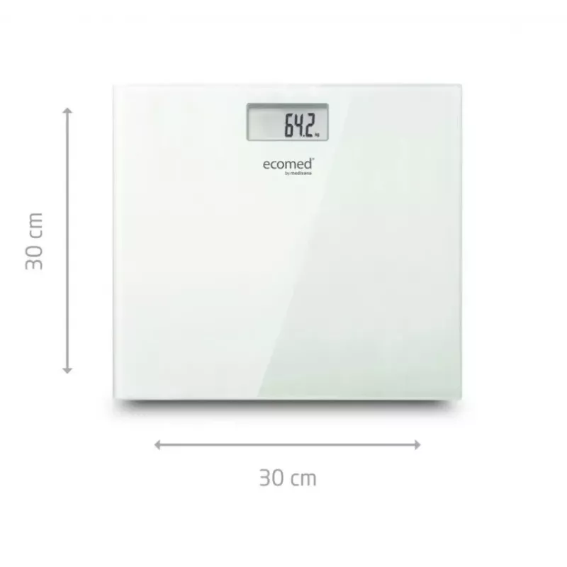 Ecomed by Medisana PS-72E personal scale - 150 kg, glass platform, white