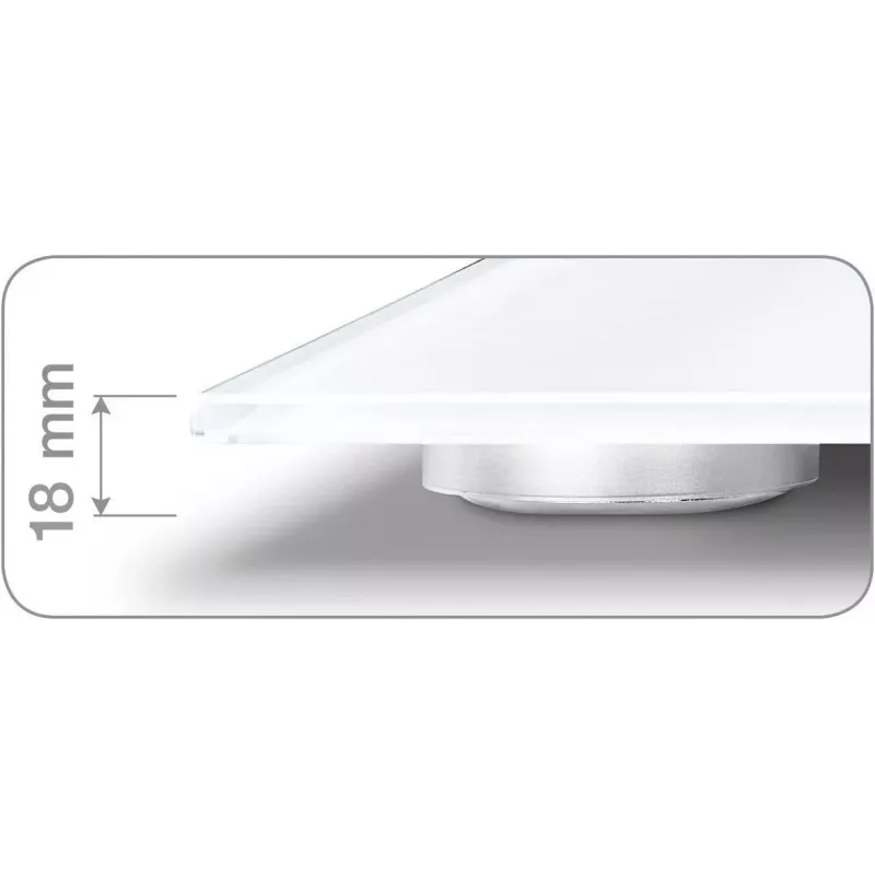 Beurer BG 13 Square Grey, Transparent Electronic personal scale