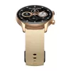 Smartwatch Zeblaze Btalk 3 Plus, round 1.39 inch IPS 360×360 touchscreen, 260 mAh, gold silicone strap