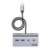 USB hub Unitek H1337AGY01 — 4-port (2×USB-C, 2×USB-A), up to 5 Gbps per port, aluminium, silver