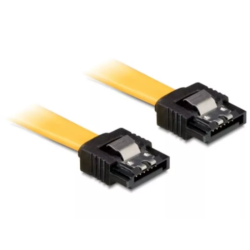 SATA Cable Male/Male DeLOCK 0.3m Yellow
