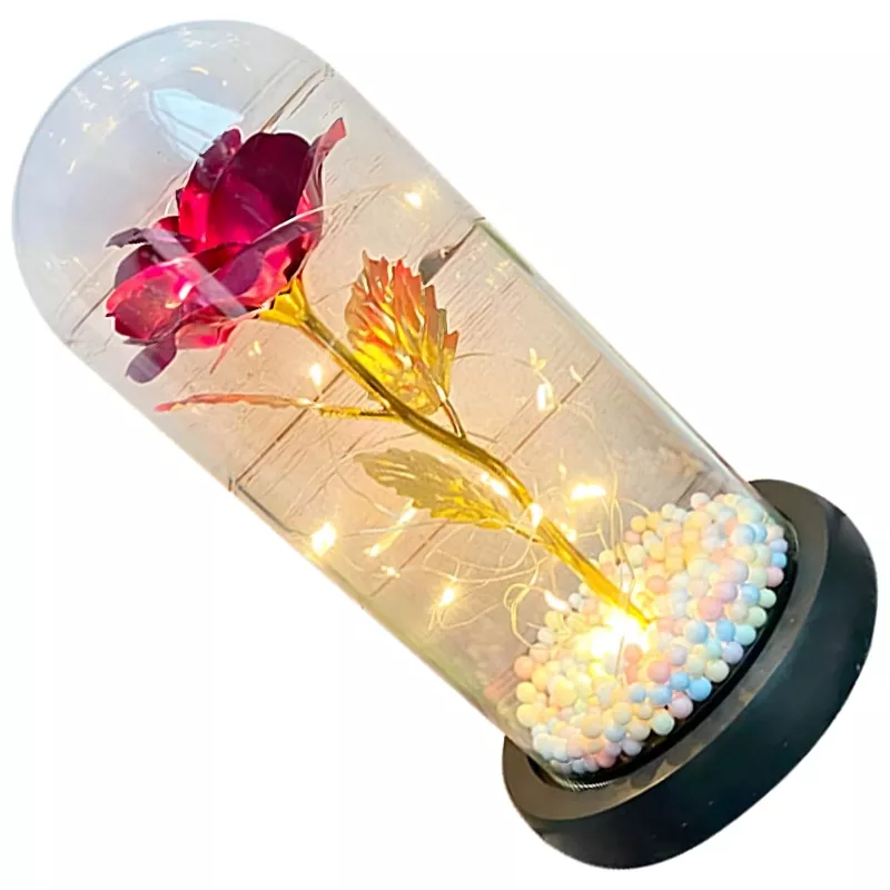 Eternal Rose in Glass Extralink Home, Red LED Glowing