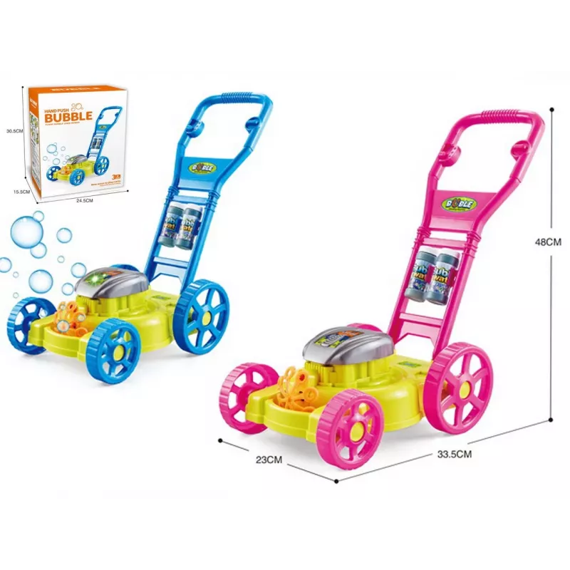 Battery-Powered Lawn Mower Bubble-Blowing Liquids