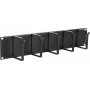 Cable management panel LOGON RAO105BL Black Aluminium 48.3 cm