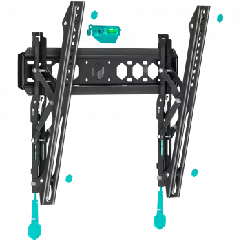 Wall TV mount ONKRON TM5-B for 32–70 inch screens, tilting, 60 kg capacity, VESA 75x75–400x400, black