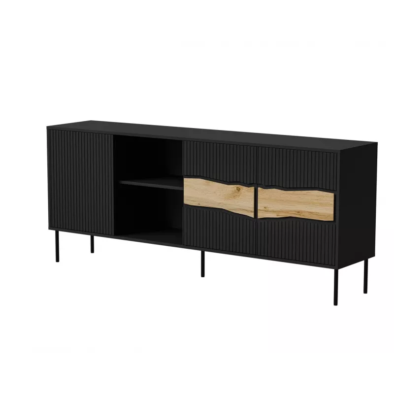 Cama INSERTO 3D1W chest of drawers 190x40x80 black + LED