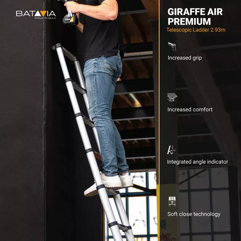 Telescopic ladder Batavia B.V. Giraffe AIR 2.93 m — compact extendable ladder
