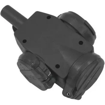PSSO Schutzkontakt Kupplung 3-fach 30240100 — 3-way Schuko coupling, black
