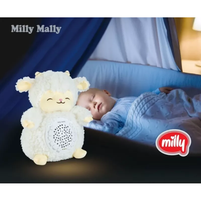 Plush projector toy milly mally Sheep Projector Plush Toy model 5664 for infants — soft night light