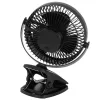 Adler Rechargeable Clip-on Desk Fan | AD 7342 | Table Fan | Black | Diameter 15.5 cm | Number of speeds 3 | Oscillation | 5 W