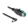 DeLOCK PoweredUSB cable male 12 V to DC 5.5 x 2.5 mm male angled 1 m