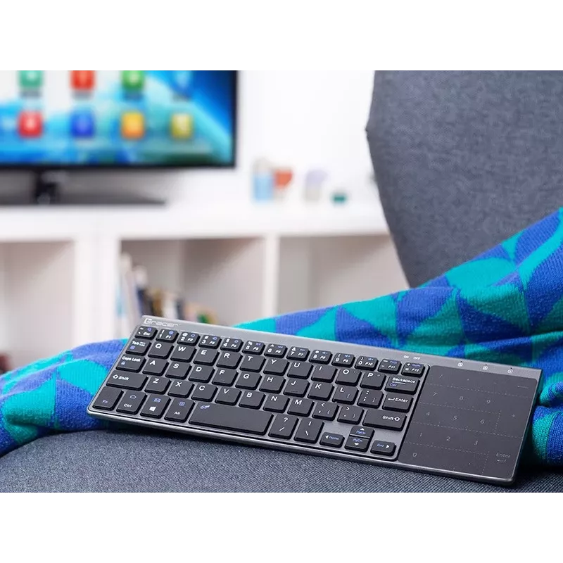 Wireless RF Full-size Keyboard TRACER TRAKLA46934, QWERTY English, 2.4 GHz Nano Receiver, Membrane, Black/Grey
