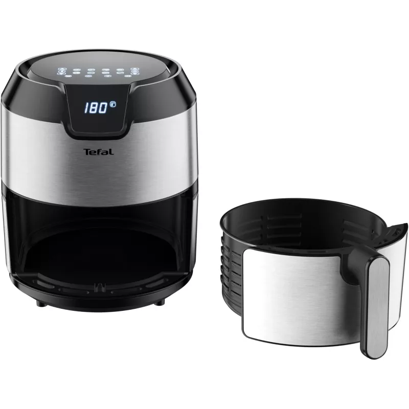 Tefal Easy Fry EY401D Single 4.2 L Stand-alone 1500 W Hot air fryer Black, Stainless steel