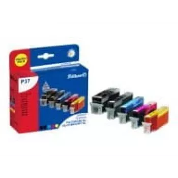 Pelikan P37 - 5er-Pack - Schwarz, Gelb, Cyan, Magenta - kompatibel - Tintenpatrone (Alternative zu: Canon CLI-571BKXL, Canon CLI-571YXL, Canon PGI-570