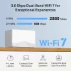Mesh Wi‑Fi system TP‑LINK Mercusys Halo H25BE (Wi‑Fi 7, Dual‑band 2.4/5 GHz, 2880 Mbps) 2‑pack, 3 internal antennas, white