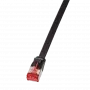 LogiLink - Patch-Cable - RJ-45 (S) to RJ-45 (S) - 15,0m - U/FTP, PiMF - CAT 6 - Moulded, Snagless, Flat - Black (CF2103S)