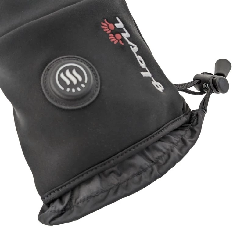 Gloves Glovii GLWM polyester, touchscreen, windproof, weatherproof, padded palm, anti-slip, heating function, S-M, black