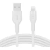 Cable Belkin Cbl Scicone USB-A LTG 2M blc White USB A USB C Lightning