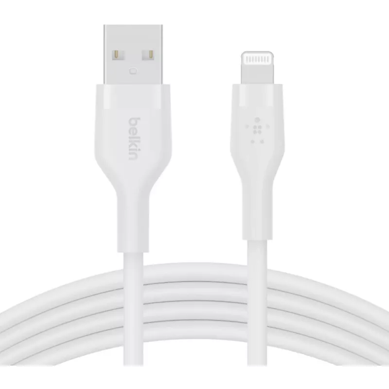 Cable Belkin Cbl Scicone USB-A LTG 2M blc White USB A USB C Lightning
