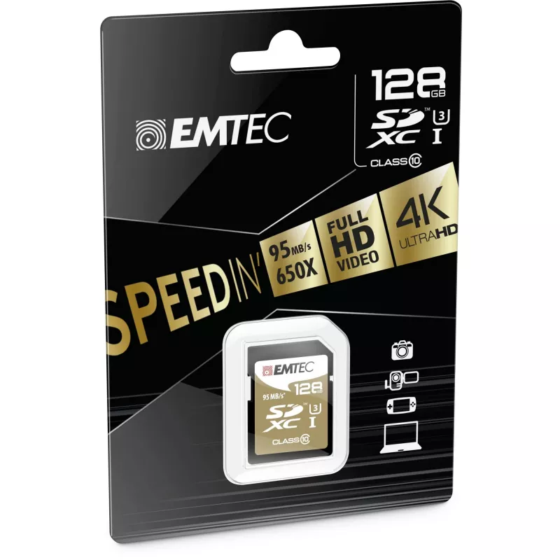 Emtec SDXC 128GB Class10 Speedin 128GB SDXC Class 10 Memory Card (ECMSD128GXC10SP)