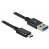 DeLOCK Premium - USB Cable - 24-Pin-USB Type C (M) - to - 9-pin USB Type A (M) - 1,0m (USB 3,1 Gen2) - Black (83983)