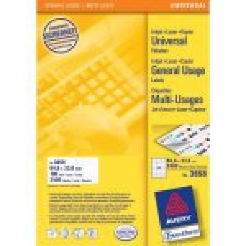 Avery - Labels - White - A4 (210 X 297 Mm) - 100 pc(s). 24) (3658)