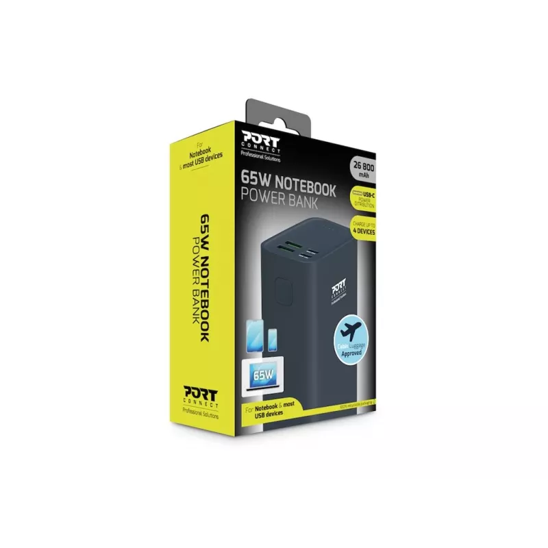 PORT CONNECT External USB-C battery PD | 26800 mAh | Blue