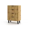 SCANDI 4S SLIM OAK ARTISAN CHEST OF DRAWERS