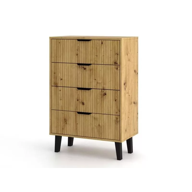 SCANDI 4S SLIM OAK ARTISAN CHEST OF DRAWERS