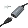USB-C to USB-A and HDMI 4K 30Hz adapter QOLTEC in aluminium