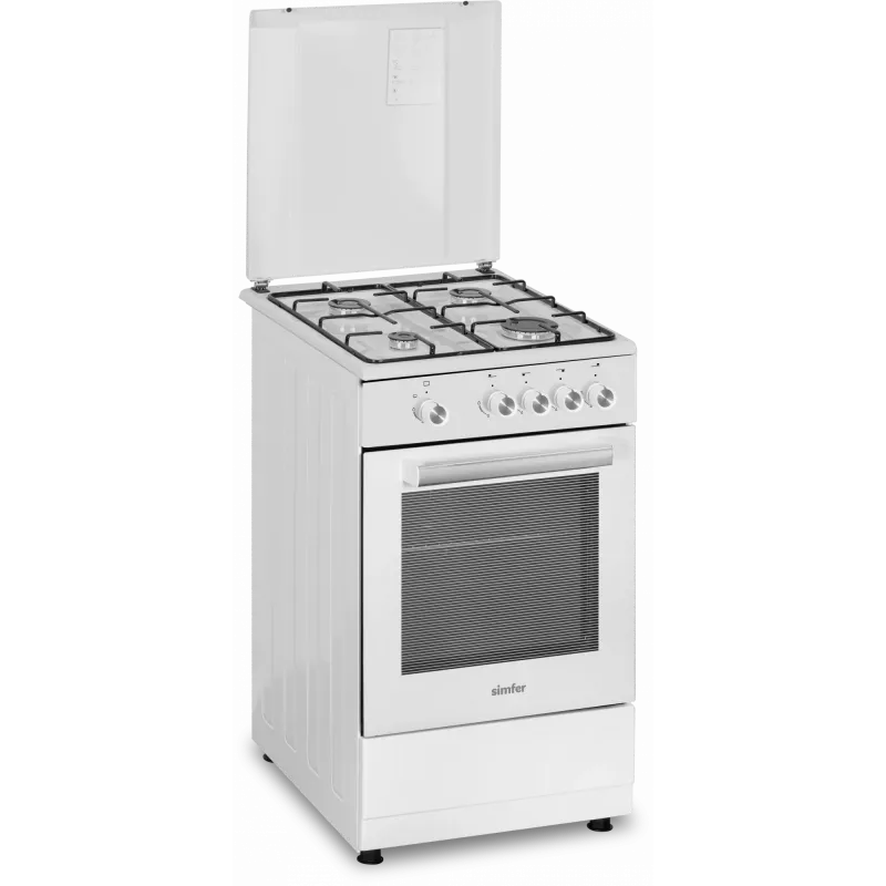 Gas cooker SIMFER 4401SGRBB.1 with gas hob and gas oven, 50 cm width, 55 cm depth, energy class A+