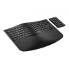 HP 960 Ergonomic Wireless Keyboard, Full-size (100%), Wireless, RF Wireless + Bluetooth, Membrane, Black