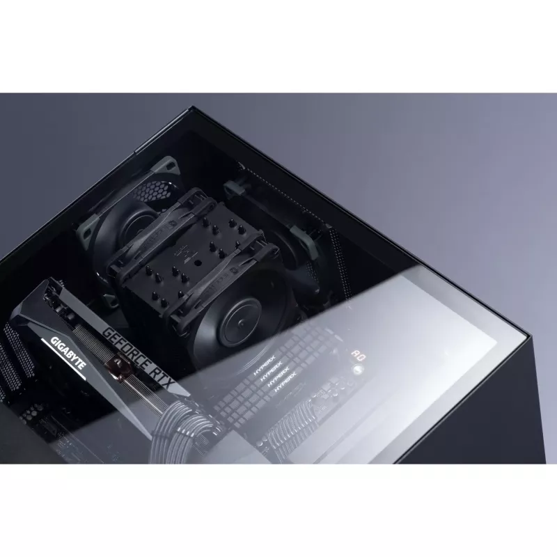Air cooler Noctua NH-U12A CHROMAX.BLACK – 120 mm dual-fan, 158 mm height, compatible with LGA 1200, 2000 RPM max