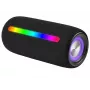 Stereo portable speaker TRACER Stripe Black — 10 W RMS, Bluetooth/Wired, USB-A & USB-C, MicroSD, built-in battery (up to 5 h)