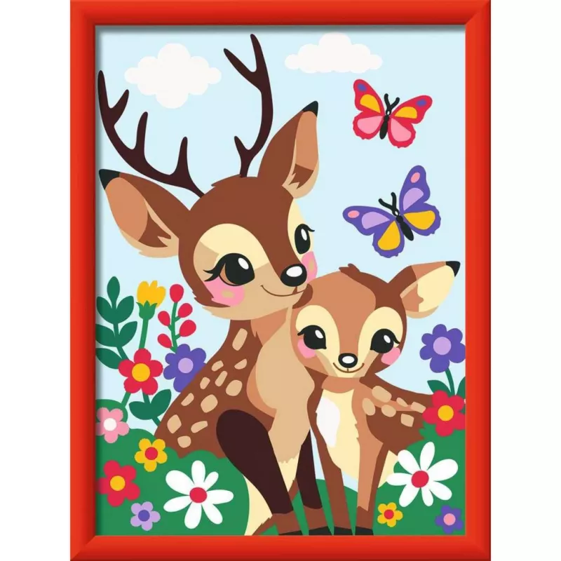 Paint-by-number kit Ravensburger CreArt Happy Deer — numbered canvas painting set