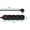 Esperanza ELK213K power extension 3 m 4 AC outlet(s) Indoor Black