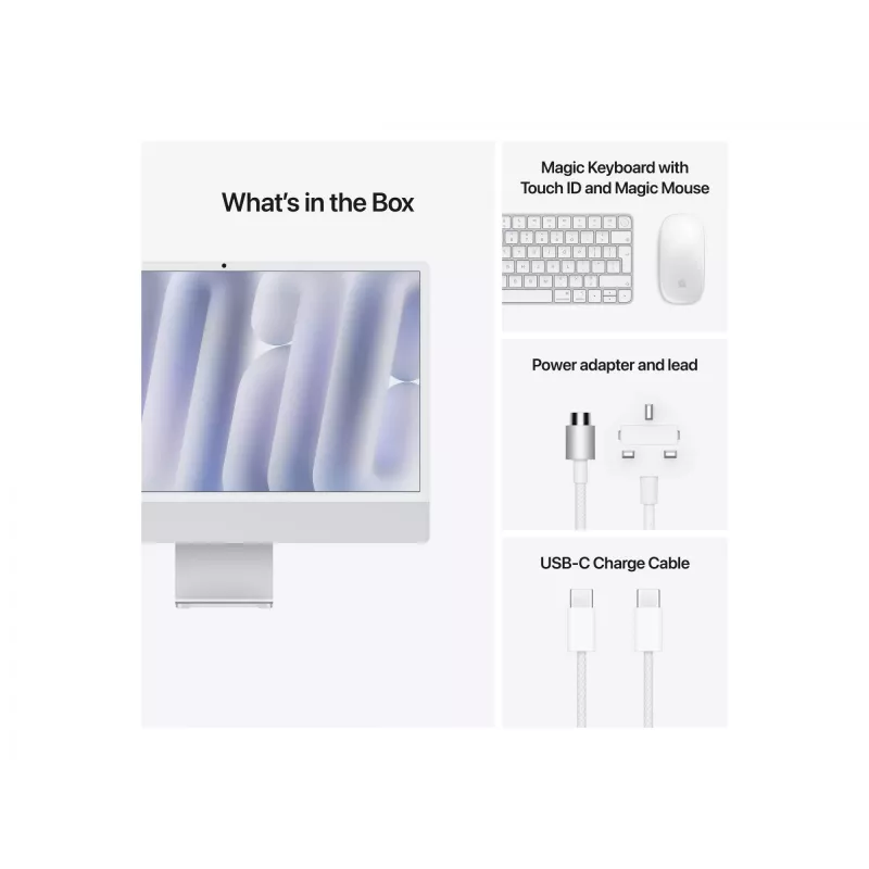 iMac 24 inch: M4 10/10, 24GB, 512GB SSD - Silver