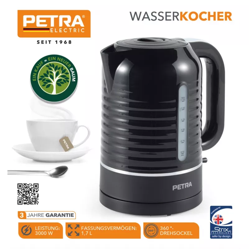 Electric kettle Petra 1.7L 3KW Black
