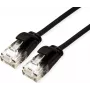 ROLINE GREEN UTP Patch Cable Cat.6A (Class EA), LSOH, slim, black, 0,3 m (21.44.3951)