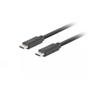 USB C to USB C cable LANBERG CA-CMCM-32CU-0010-BK — USB 3.2 Gen 2, 1 m, black, 100 W charging, 4K video