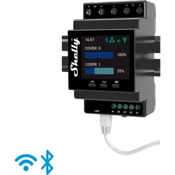 Shelly Pro Dual Cover / Shutter PM electrical relay Black