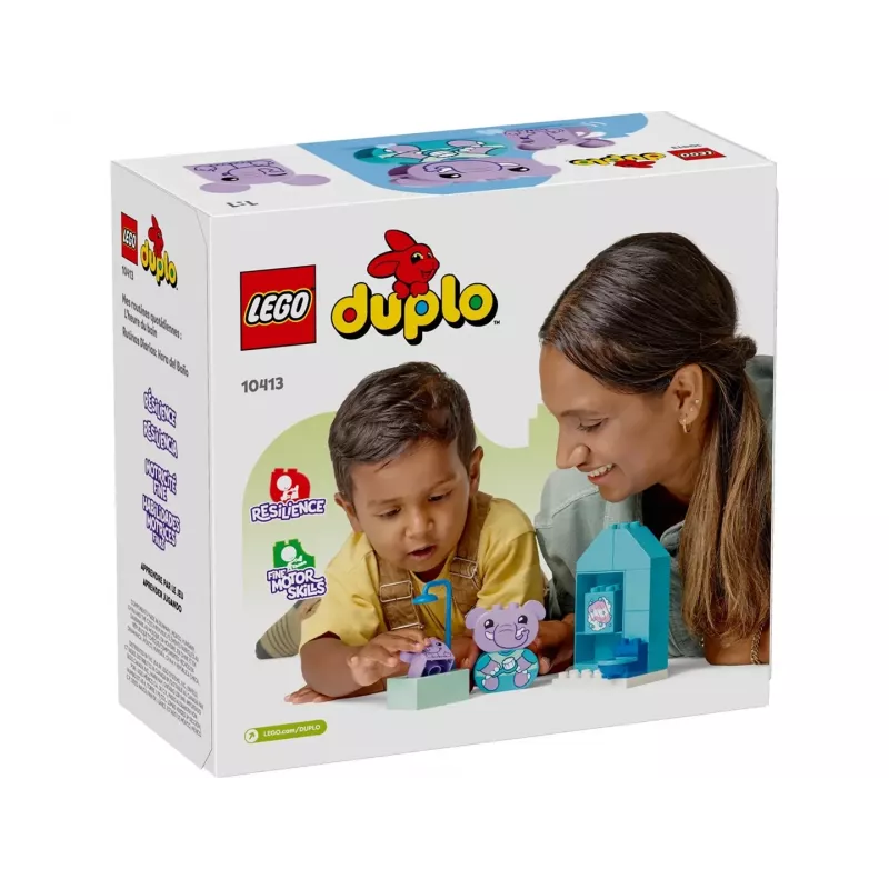 LEGO DUPLO Bath Time Set 10413 — bath-themed playset for toddlers, 15 pieces, recommended age 1.5+
