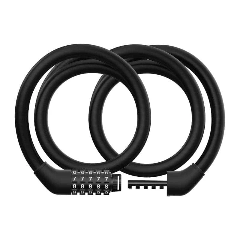 Cable lock Xiaomi BHR6751GL for kick scooter, 1.2 m length, 1.2 cm diameter, code lock, black